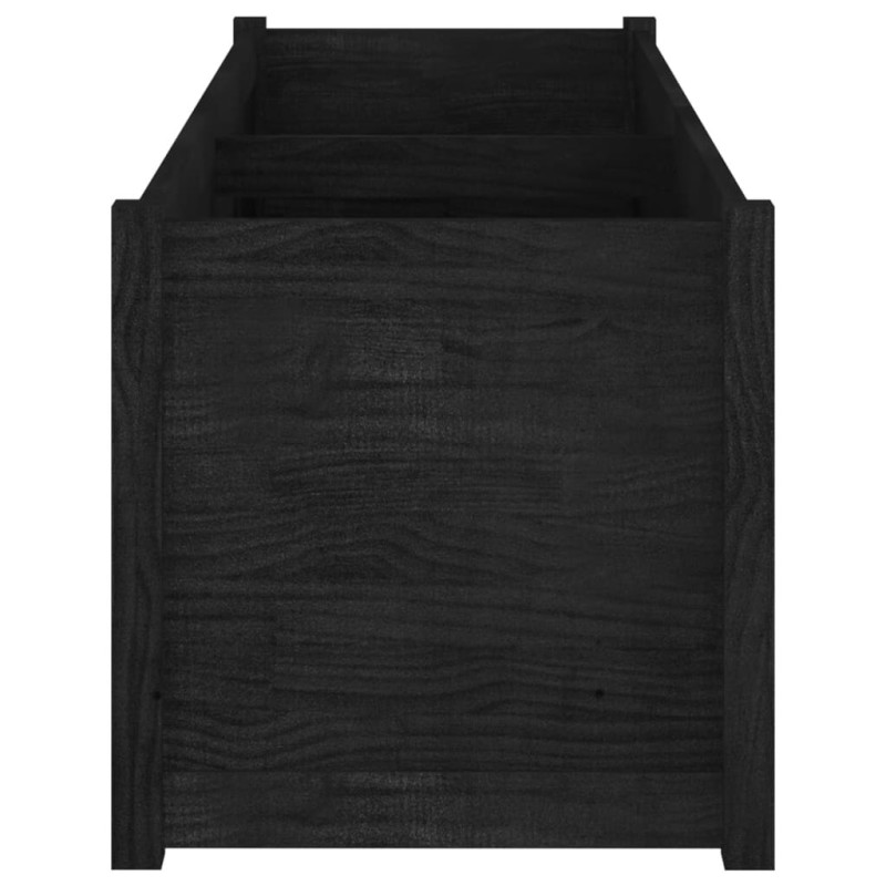 Produktbild för Odlingslåda svart 150x50x50 cm massiv furu