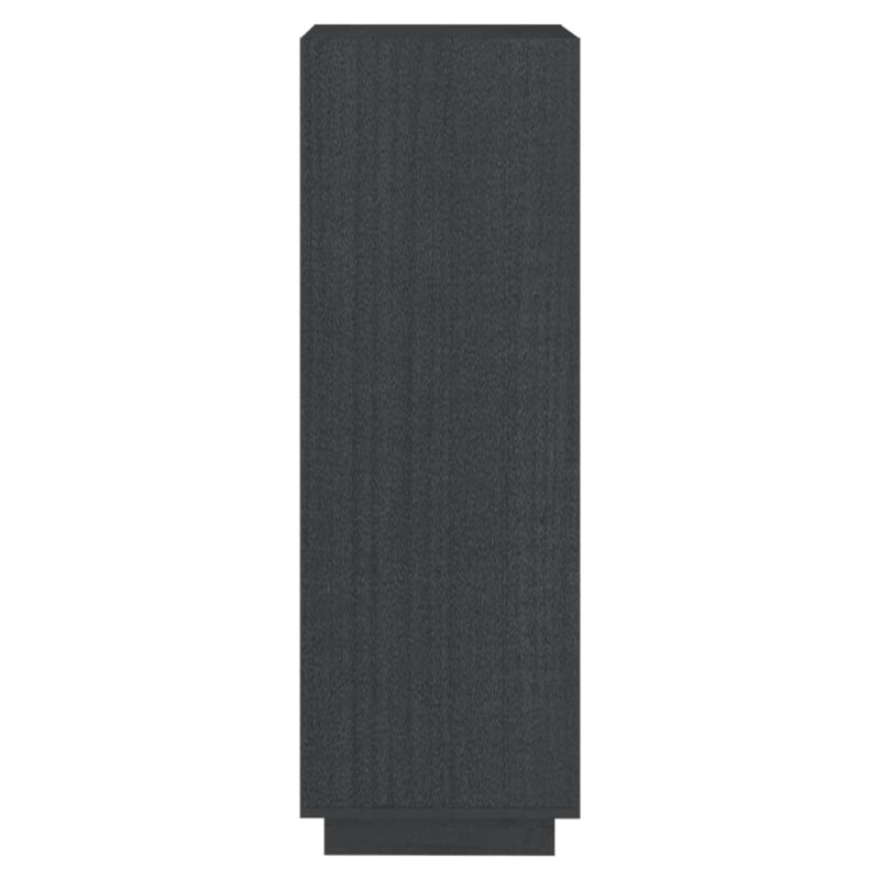 Produktbild för Bokhylla/rumsavdelare grå 40x35x103 cm massiv furu