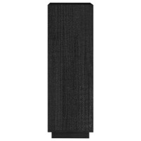 Miniatyr av produktbild för Bokhylla/rumsavdelare svart 40x35x103 cm massiv furu