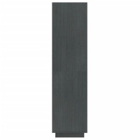 Produktbild för Bokhylla/Rumsavdelare grå 40x35x135 cm massiv furu