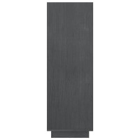 Produktbild för Bokhylla/rumsavdelare grå 80x35x103 cm massiv furu