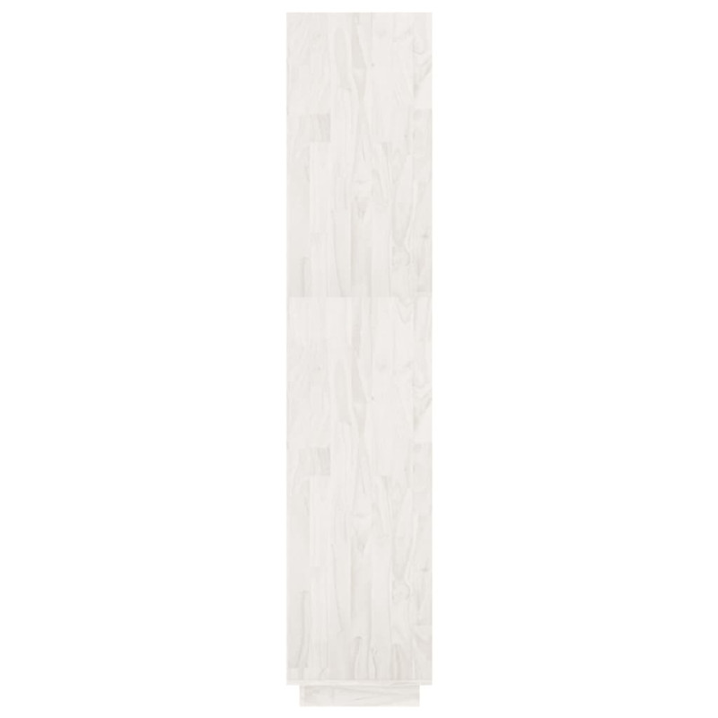 Produktbild för Bokhylla/rumsavdelare vit 80x35x167 cm massiv furu