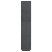 Produktbild för Bokhylla/rumsavdelare grå 80x35x167 cm massiv furu