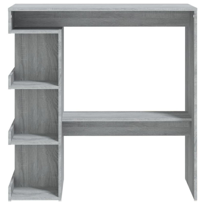 Produktbild för Barbord med hyllor grå sonoma 100x50x101,5 cm