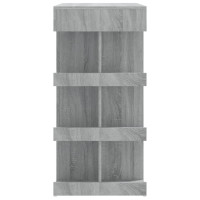 Miniatyr av produktbild för Barbord med hyllor grå sonoma 100x50x101,5 cm