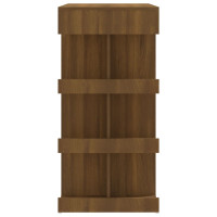 Miniatyr av produktbild för Barbord med hyllor brun ek 100x50x101,5 cm konstruerat trä
