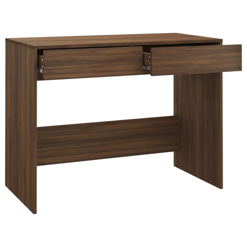 Produktbild för Skrivbord brun ek 101x50x76,5 cm konstruerat trä