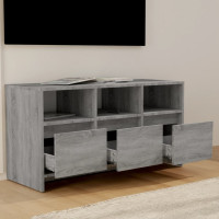 Miniatyr av produktbild för Tv-bänk grå sonoma 102x37,5x52,5 cm konstruerat trä