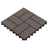 Miniatyr av produktbild för Trall 22 st 30x30 cm 2 kvm WPC mörkbrun