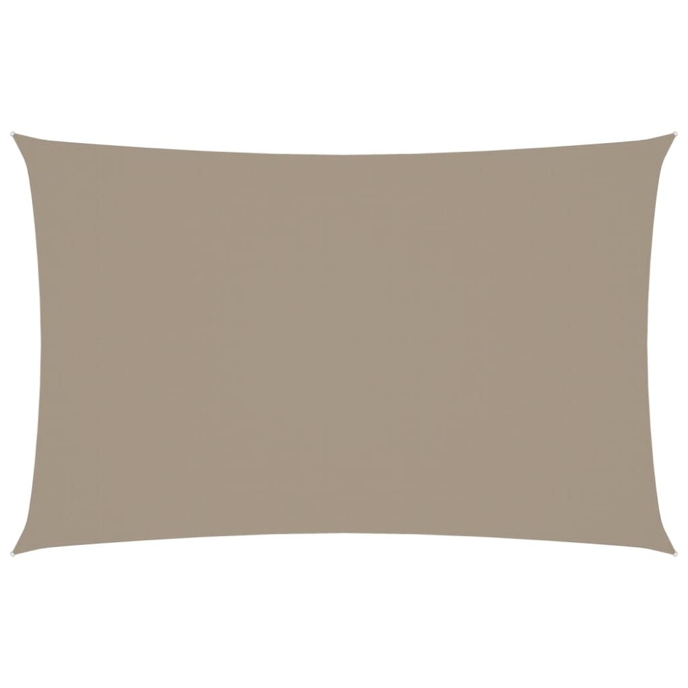 Produktbild för Solsegel oxfordtyg rektangulärt 2x5 m taupe