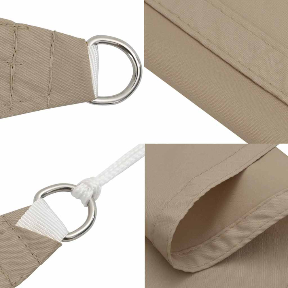 Produktbild för Solsegel oxfordtyg rektangulärt 3x6 m taupe