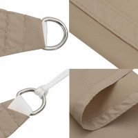Produktbild för Solsegel oxfordtyg rektangulärt 3x6 m taupe