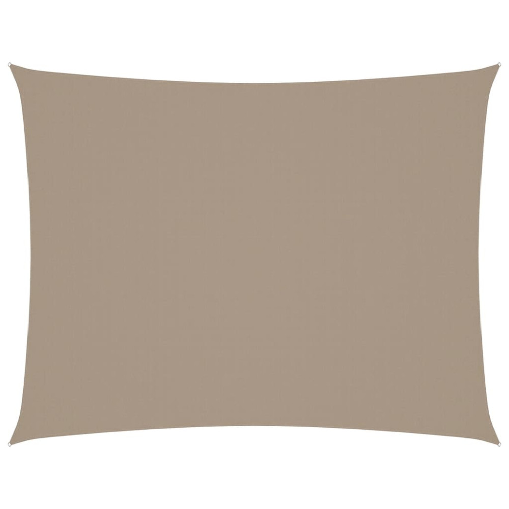 Produktbild för Solsegel oxfordtyg rektangulärt 4x6 m taupe