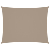 Produktbild för Solsegel oxfordtyg rektangulärt 4x6 m taupe