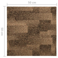 Produktbild för Textilplattor 20 st 5 m² brun