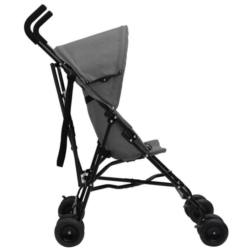Produktbild för Paraplyvagn ljusgrå och svart stål