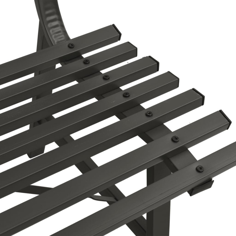 Produktbild för Trädgårdsbänk 110 cm stål svart