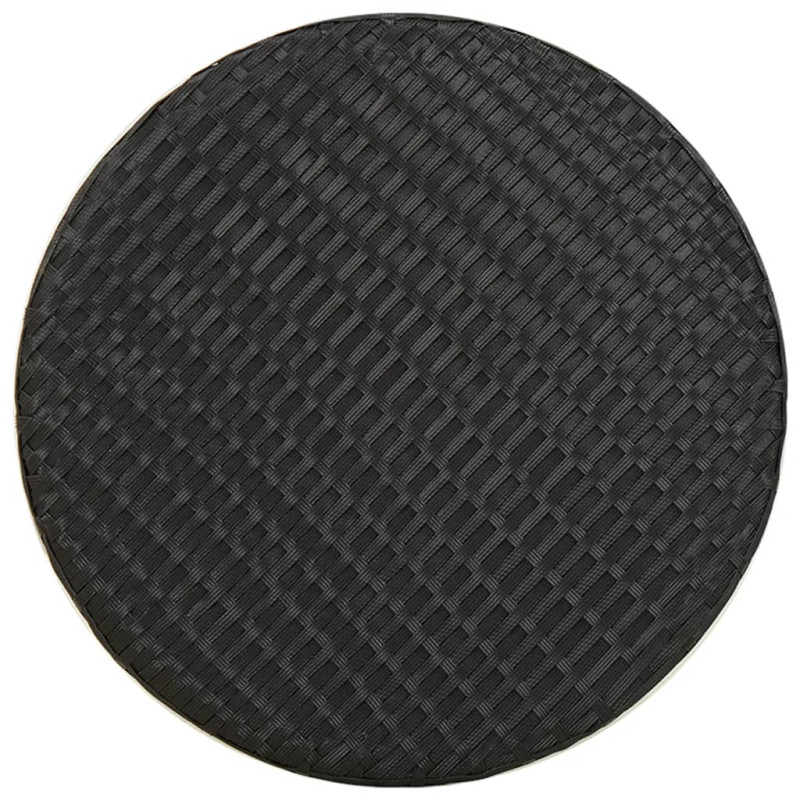 Produktbild för Trädgårdsbord svart 45 cm konstrotting