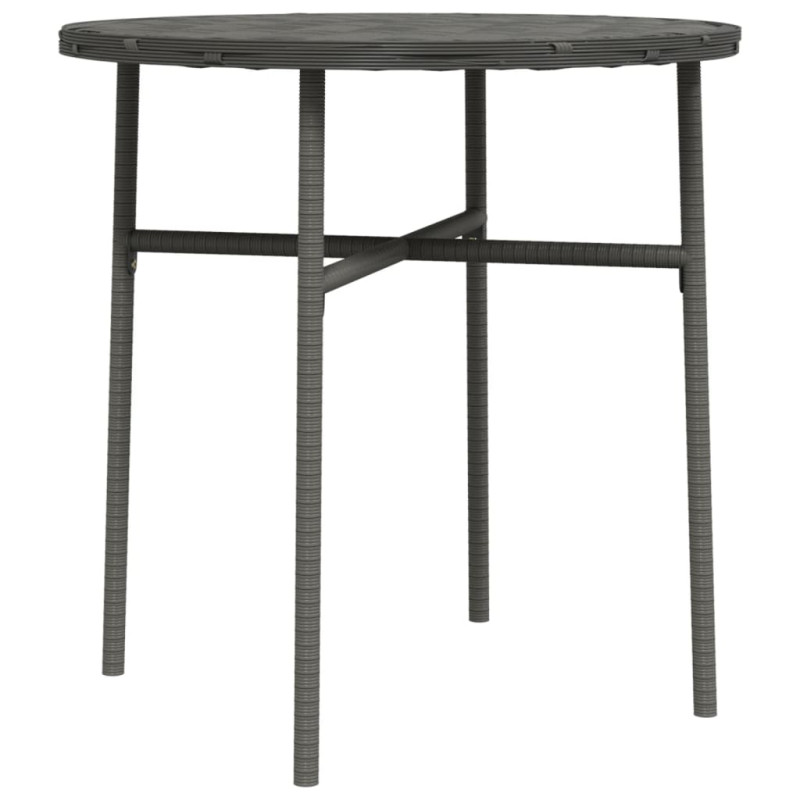 Produktbild för Trädgårdsbord grå 45 cm konstrotting