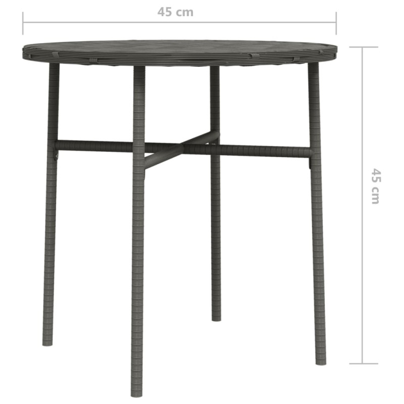 Produktbild för Trädgårdsbord grå 45 cm konstrotting