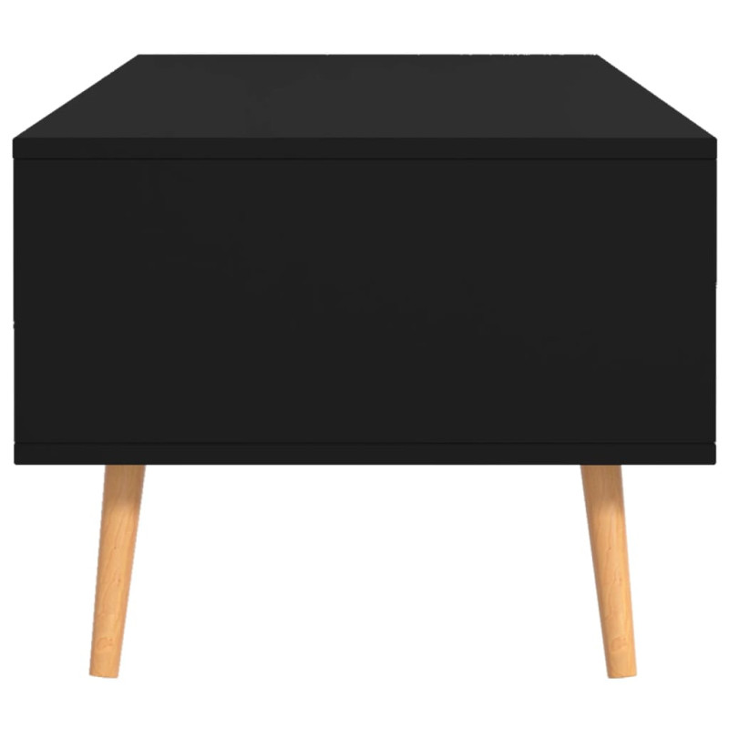 Produktbild för Soffbord svart 100x49,5x43 cm spånskiva
