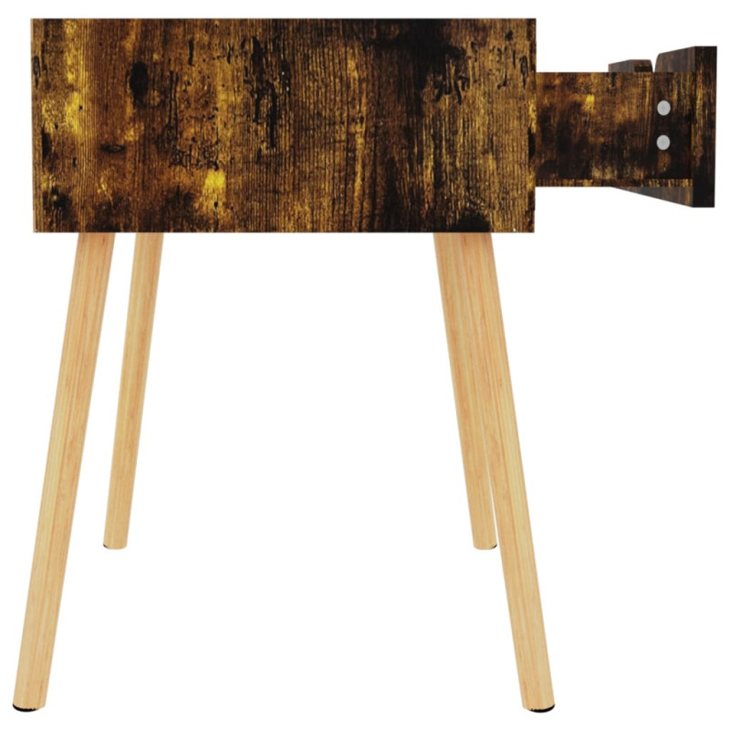 Produktbild för Sängbord Rökfärgad ek 40x40x56 cm spånskiva