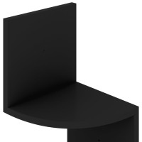Produktbild för Vägghylla hörn svart 19x19x123 cm konstruerat trä