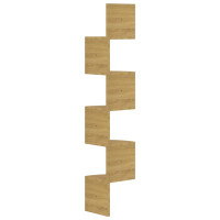 Produktbild för Vägghylla hörn sonoma-ek 19x19x123 cm konstruerat trä