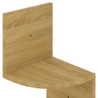 Produktbild för Vägghylla hörn sonoma-ek 19x19x123 cm konstruerat trä