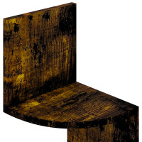 Produktbild för Vägghylla hörn rökfärgad ek 19x19x123 cm konstruerat trä