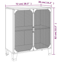 Produktbild för Förvaringsskåp grå 72x36x82 cm metall och MDF