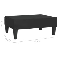Miniatyr av produktbild för Fotpall svart 78x56x32 cm konstläder