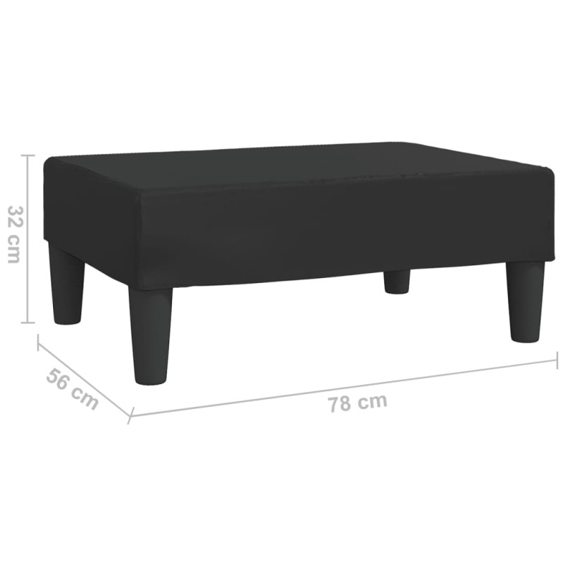 Produktbild för Fotpall svart 78x56x32 cm konstläder