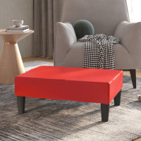 Produktbild för Fotpall röd 78x56x32 cm konstläder