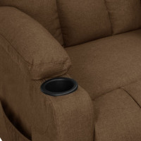 Produktbild för Reclinerfåtölj brun tyg
