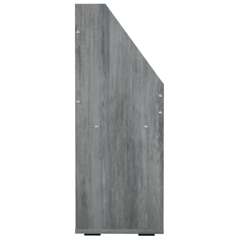 Produktbild för Tidningsställ för barn betonggrå 71x30x78,5 cm spånskiva