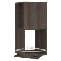 Produktbild för Roterande hylla grå 34,5x34,5x147,5 cm konstruerat trä
