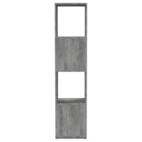 Produktbild för Roterande hylla betonggrå 34,5x34,5x75,5 cm konstruerat trä