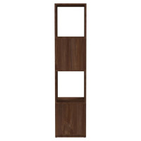 Produktbild för Roterande hylla brun ek 34,5x34,5x75,5 cm konstruerat trä