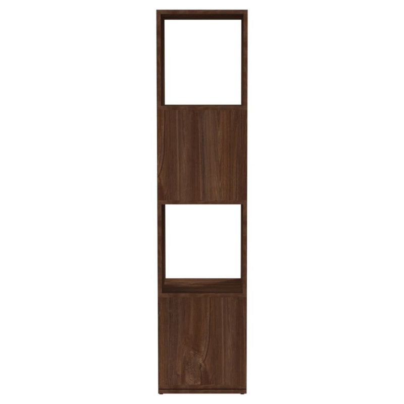 Produktbild för Roterande hylla brun ek 34,5x34,5x75,5 cm spånskiva