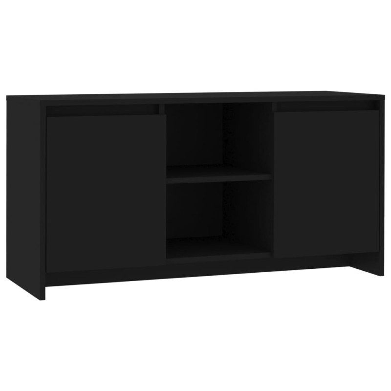 Produktbild för TV-bänk svart 102x37,5x52,5 cm spånskiva
