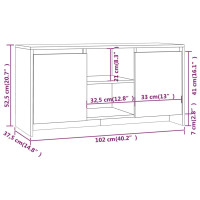 Produktbild för TV-bänk grå sonoma-ek 102x37,5x52,5 cm spånskiva