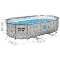 Produktbild för Bestway Pool Power Steel med tillbehör 427x250x100 cm