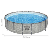 Produktbild för Bestway Poolset Power Steel 549x122 cm