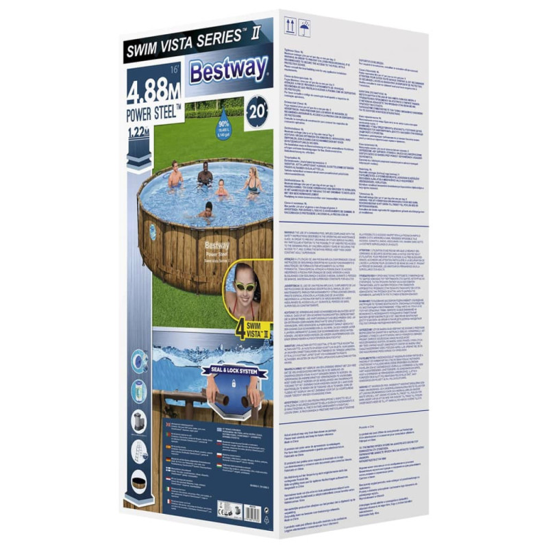 Produktbild för Bestway Pool med tillbehör Power steel 488x122 cm