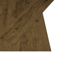 Produktbild för Självhäftande golvplankor 4,46 m² 3 mm PVC naturlig brun