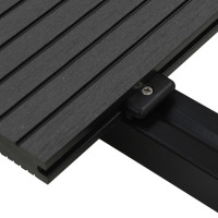 Miniatyr av produktbild för WPC massiva golvplattor med tillbehör 10 m² 2,2 m svart