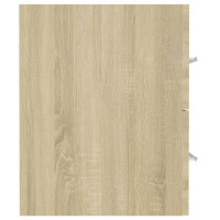 Produktbild för Badrumsskåp med inbyggt handfat sonoma-ek konstruerat trä