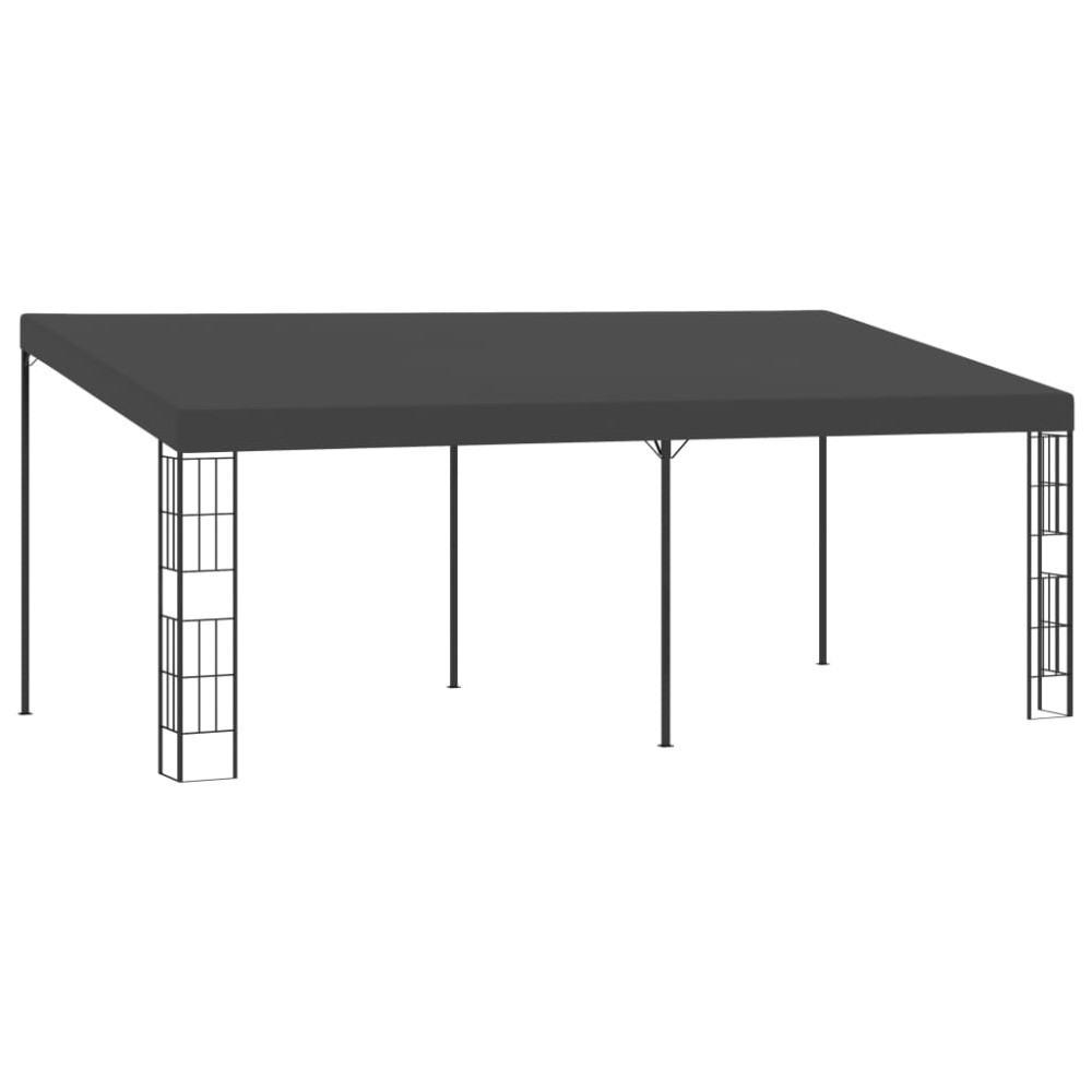Produktbild för Väggmonterad paviljong 3x6 m antracit tyg