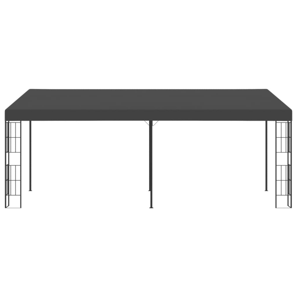 Produktbild för Väggmonterad paviljong 3x6 m antracit tyg